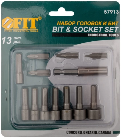 Набор бит и головок 13шт. фото 1