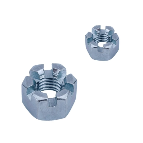 Гайка корончатая (прорезная) М6 DIN 935 оцинкованная, 1000 шт. фото 2
