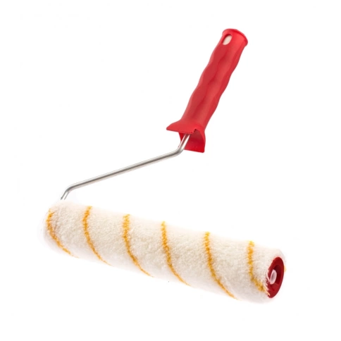 Валик полиакрил. желт. полоса  250мм ворс 12мм D36мм Dрук. 6мм Matrix фото 1