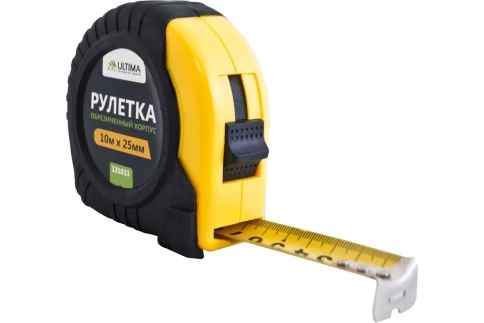 Рулетка Ultima Lite, обрезин.пластик.корп. 10м х25 мм фото 1