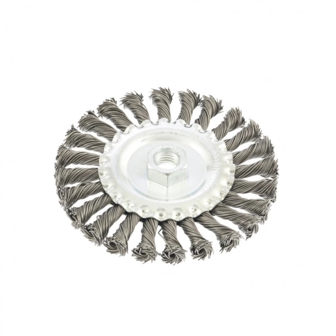 Щетка для УШМ плоская, кручен.проволока 0,8мм, 125 мм М14 Matrix фото 2