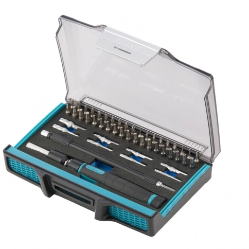 Отвертка реверсивная для точных работ, PH+PZ+SL+HEX+Torx+TT, 48шт., CrMo, Gross фото 2