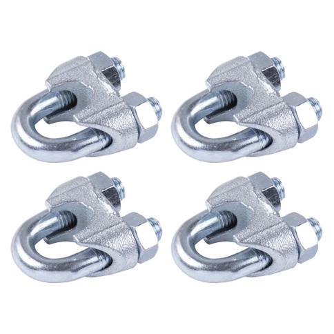 Трос стальной 4/5 с зажимами (4 шт.) ОЦ в оплетке, 50 м. фото 3