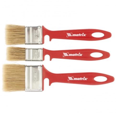 Набор кистей для эмалей натуральная щетина 25,35,50 мм пластик.рук. Мatrix фото 1