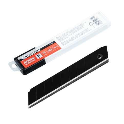 Лезвия 18 мм сталь SK5 black 10шт. Matrix фото 1