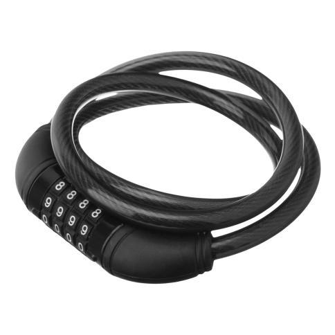 Замок тросовый универсальный с кодовым механизмом 10х950 мм Matrix фото 1