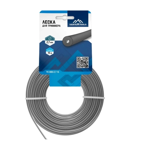 Леска для триммера круглая с сердечником 2,7 мм V 15м  VERTEX фото 1
