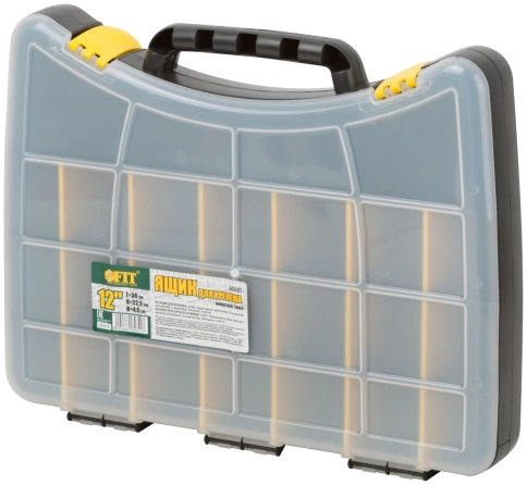 Ящик для крепежа (органайзер) с защелкой 12" (30х22,5х4,5 см) фото 1