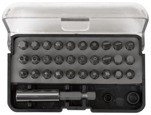 Набор бит 31шт., 30 шт. CrV бит+адаптер с защелкой фото 1