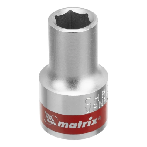 Головка торцевая хромир. 6-гранная CrV под квадрат 1/2 Matrix фото 1