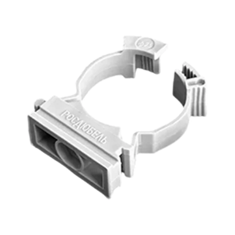 Крепеж-клипса для трубы с замком d25 мм фото 2