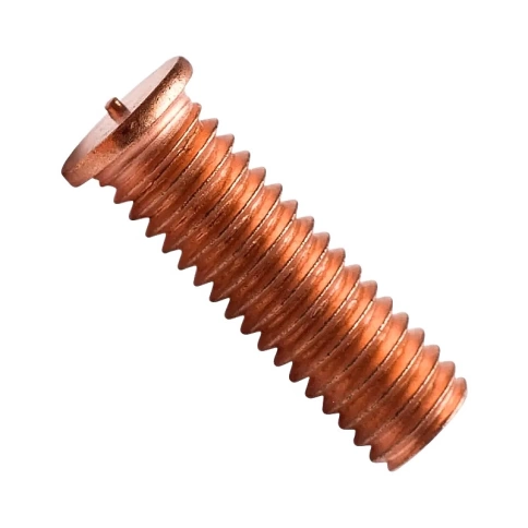 Приварная шпилька резьбовая DIN 32501 М5х6 омедненная, 1000 шт. фото 1