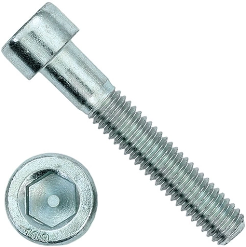 Винт с внутренним шестигранником 6х16 мм класс прочности 10.9 DIN912, оцинкованный фото 1