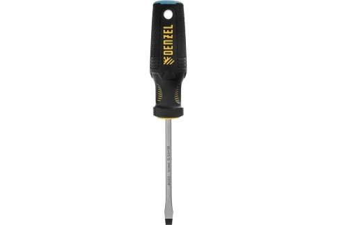 Отвертка SL6x100 мм, S2 , трехкомпонентная рукоятка Denzel фото 1