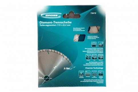 Диск алмазный турбо-сегментный сухое резание Gross фото 14