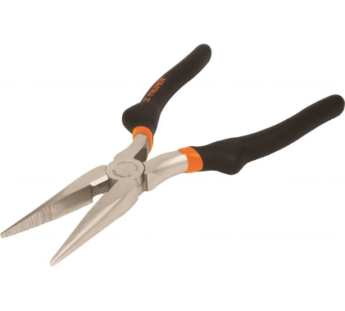 Длинногубцы прямые, двухкомпонентные рукоятки, хром-ванадий 180 мм Matrix фото 1