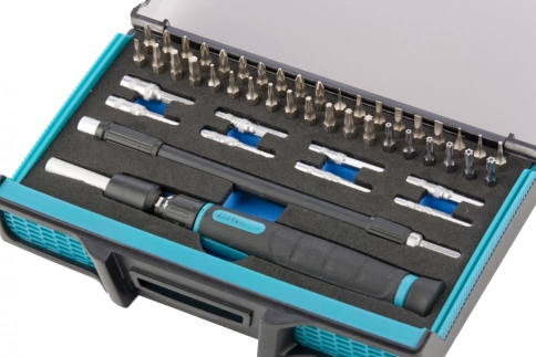 Отвертка реверсивная для точных работ, PH+PZ+SL+HEX+Torx+TT, 48шт., CrMo, Gross фото 1