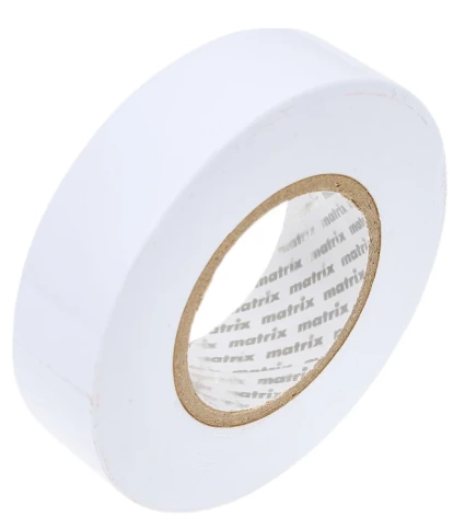 Изолента ПВХ 19 мм х 20 м 150 мкм белая Matrix фото 1
